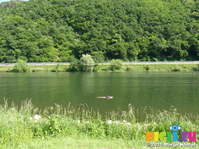 FZ017050 Jenni floating in the Mosel